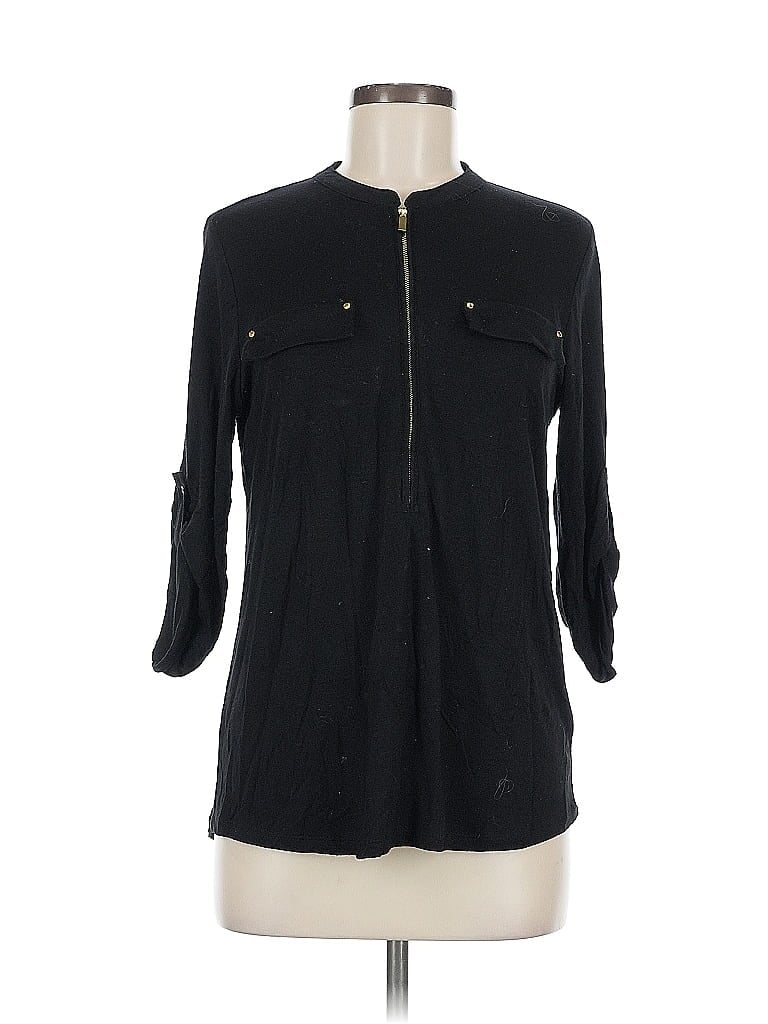 PREMISE STUDIO Pre-owned 3/4 Sleeve Blouse In Black