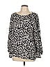 IMNYC Isaac Mizrahi Silver Long Sleeve Blouse Size L - photo 1