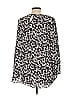 IMNYC Isaac Mizrahi Silver Long Sleeve Blouse Size L - photo 2