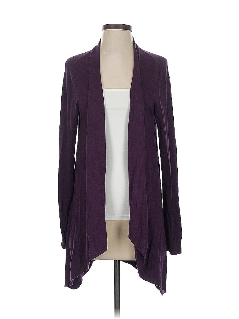 Pre-owned Eileen Fisher Cardigan Sweater In Purple