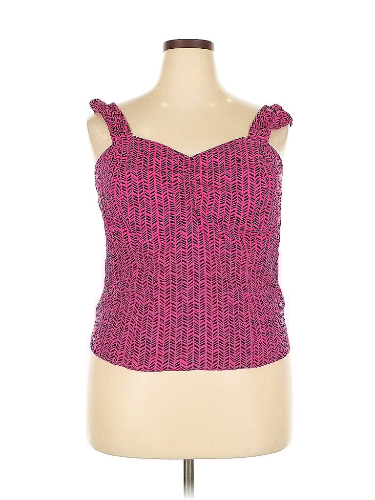 Pre-owned Torrid Tank Top Pink Sweetheart Neckline Tops