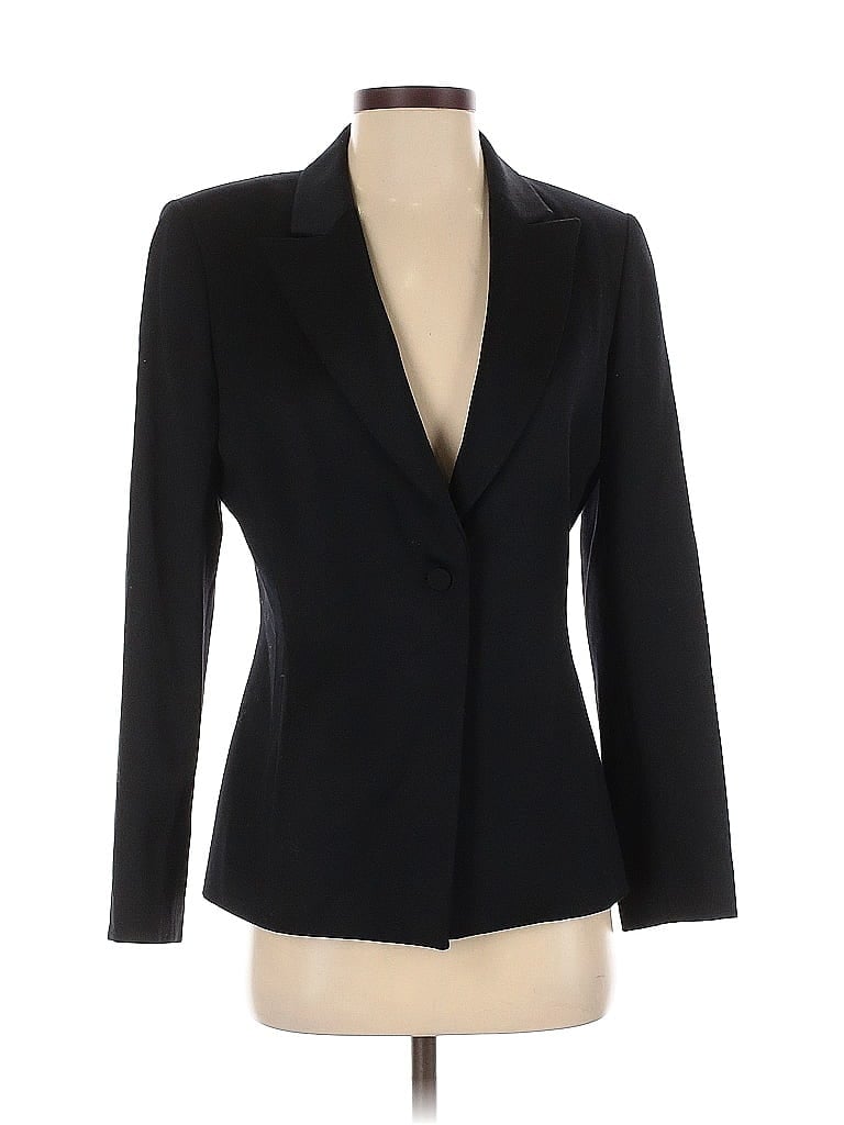 Pre-owned Tahari Wool Blazer Jacket In Black