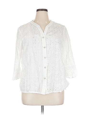 Alfred Dunner 3/4 Sleeve Button-Down Shirt (view 1)