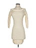 Bebe Solid Ivory Cocktail Dress Size S - photo 1