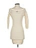 Bebe Solid Ivory Cocktail Dress Size S - photo 2