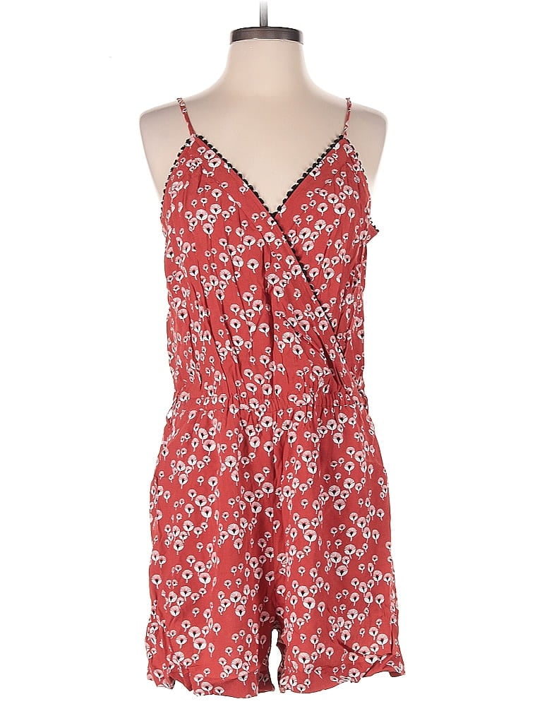 Pre-owned Ann Taylor Loft Romper In Red