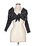 Love Tree Black 3/4 Sleeve Blouse Size L - photo 1
