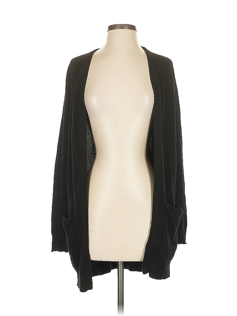 Pre-owned Theory Cashmere Cardigan Sweater In Black