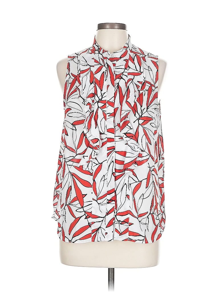 Pre-owned Ann Taylor Factory Sleeveless T-shirt In Red