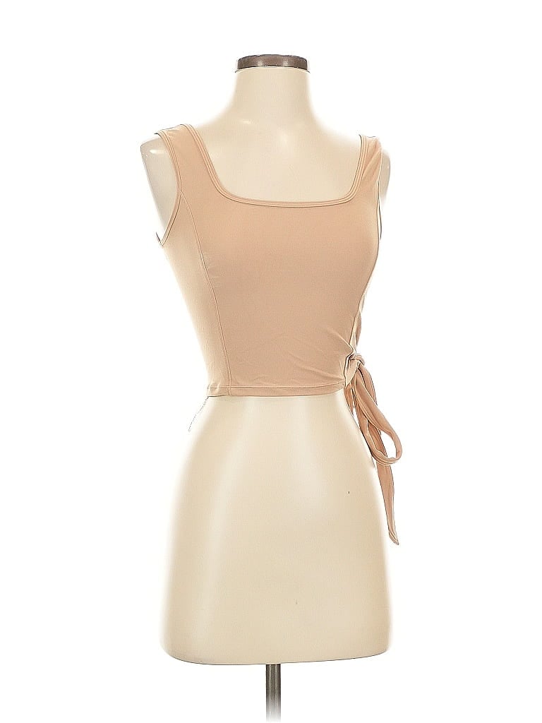 Pre-owned Lululemon Athletica Tank Top Tan Square Neckline Tops In Brown