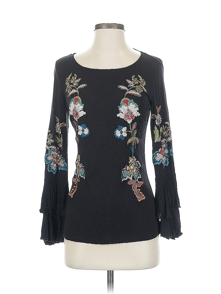 INC INTERNATIONAL CONCEPTS Pre-owned Long Sleeve Blouse In Black