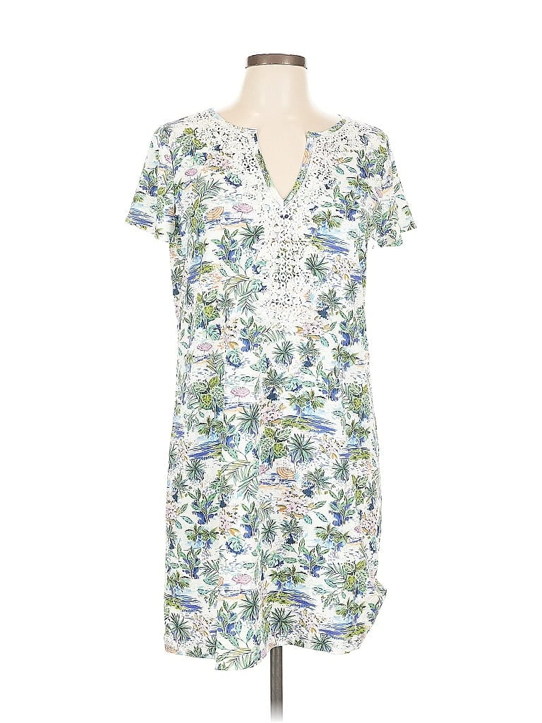 Pre-owned Caribbean Joe Casual Dress In White