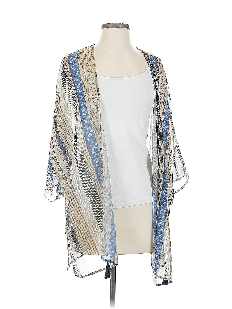 Pre-owned Christopher & Banks Kimono In Blue