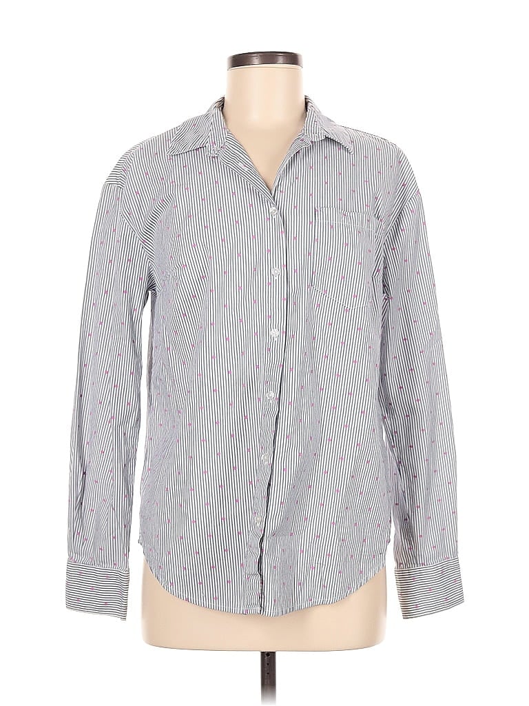 Pre-owned A New Day Long Sleeve Button Down Shirt In Blue