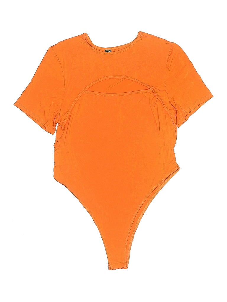 Pre-owned Shein Curve Bodysuit In Orange
