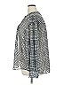 Lane Bryant 100% Polyester Houndstooth Gray White Long Sleeve Blouse Size 22 - photo 5