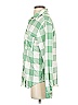C&C California Checkered-gingham Green Long Sleeve Blouse Size S - photo 5
