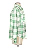 C&C California Checkered-gingham Green Long Sleeve Blouse Size S - photo 4