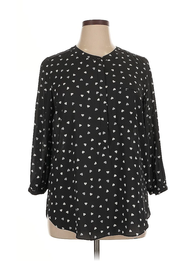 Pre-owned Not Your Daughter's Jeans 3/4 Sleeve Blouse In Black