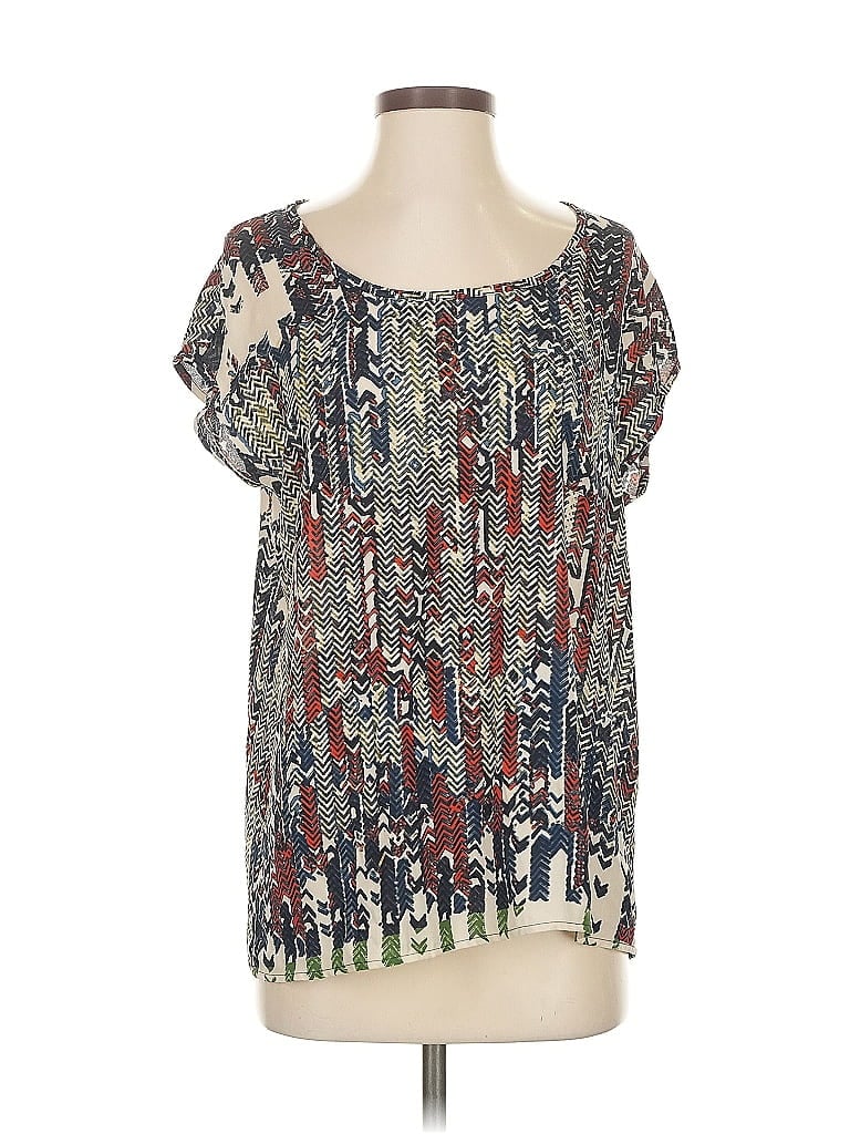 PLEIONE Pre-owned Short Sleeve Blouse In Blue