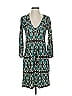 Veronica M. Print Teal Casual Dress Size XS - photo 1