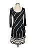 Max Studio 100% Polyester Graphic Black Casual Dress Size S - photo 1