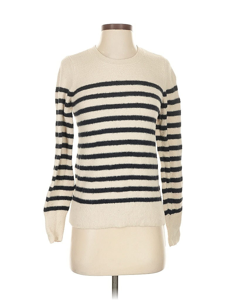Pre-owned Ann Taylor Loft Pullover Sweater In White