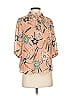 Joie 100% Polyester Print Orange Short Sleeve Blouse Size XS - photo 1