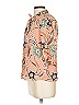Joie 100% Polyester Print Orange Short Sleeve Blouse Size XS - photo 5