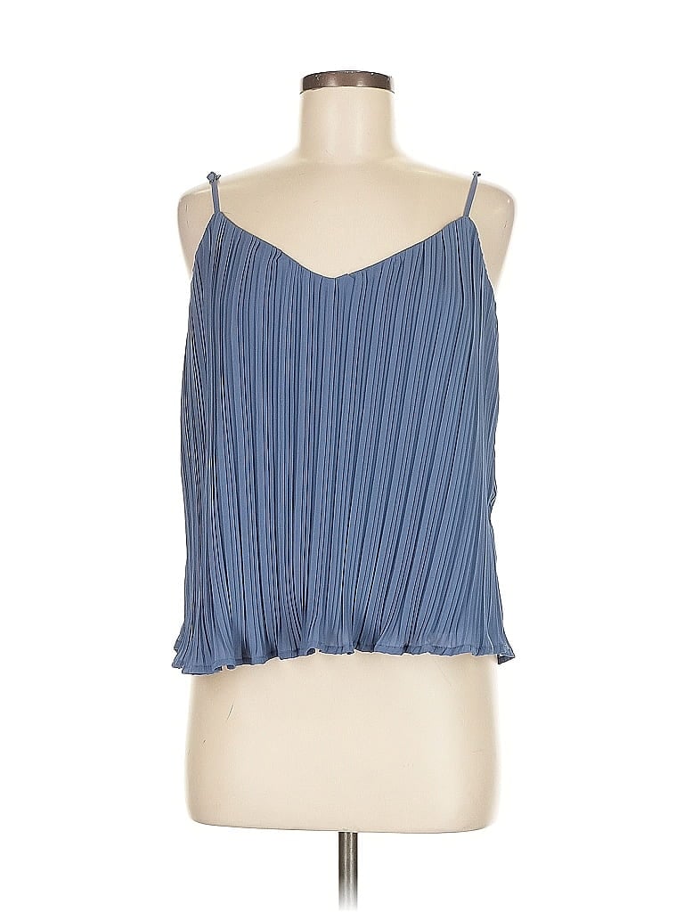 Pre-owned Kaileigh Sleeveless Blouse In Blue