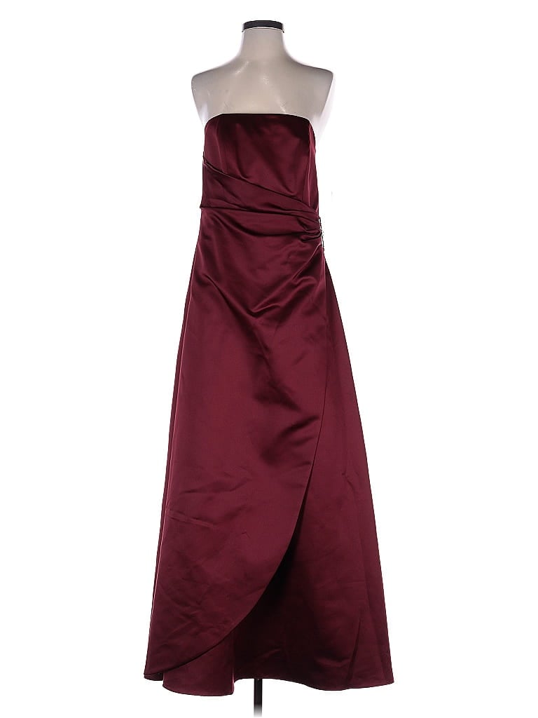 Pre-owned David's Bridal Cocktail Dress In Burgundy