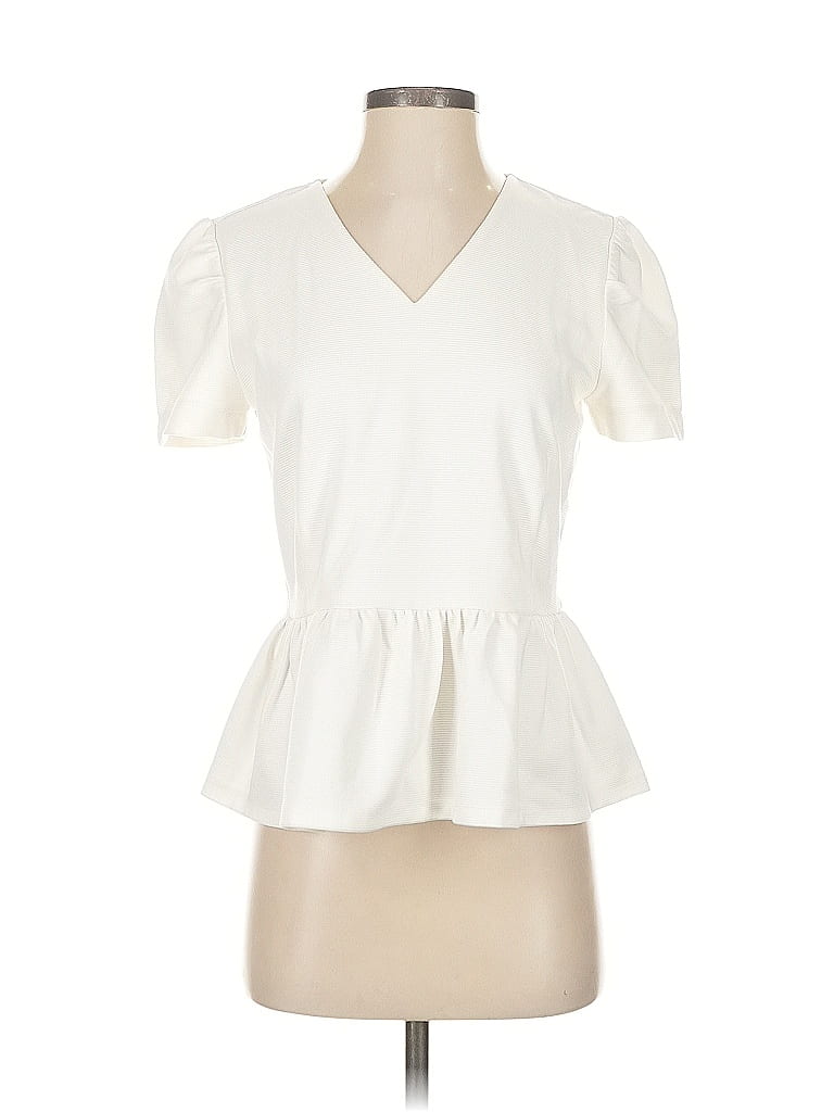 Click to view more detailed imagery on our partner's website Pre-owned Ann Taylor Short Sleeve Blouse In White