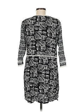 black and gray striped dress Black & White Striped Long Sleeve Knit Mini Dress Black & White / 10