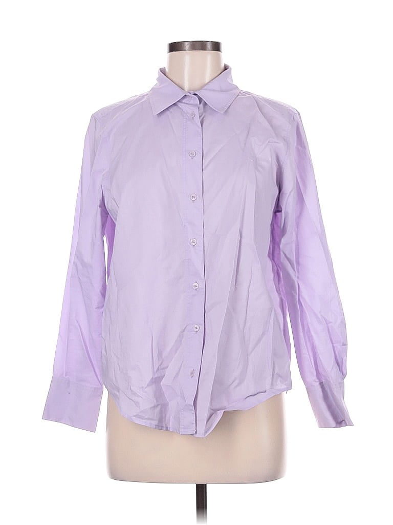Pre-owned Banana Republic Factory Store Long Sleeve Button Down Shirt In Purple