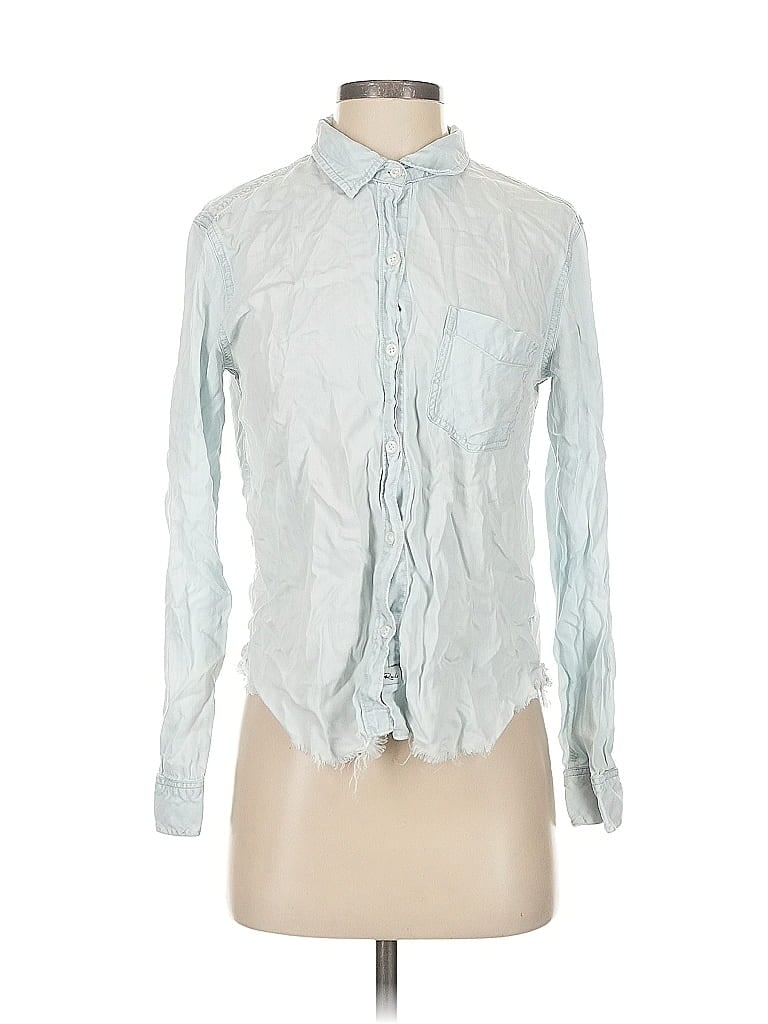 Pre-owned Rails Long Sleeve Button Down Shirt In Blue