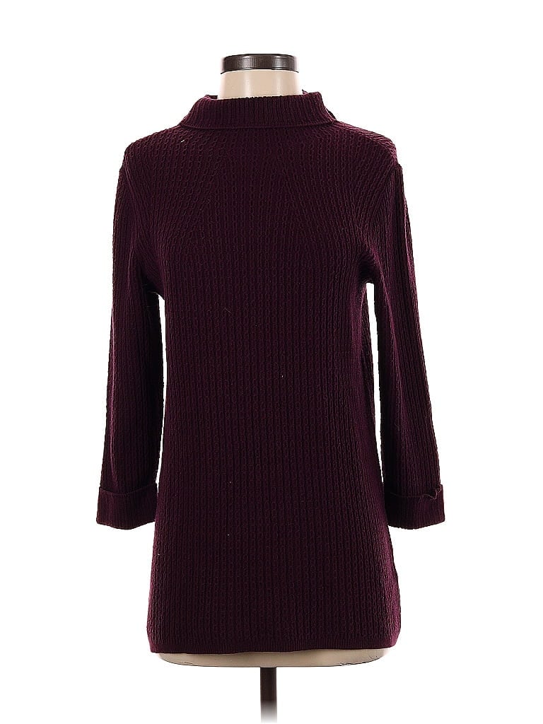 LANDS' END Pre-owned Turtleneck Sweater In Burgundy