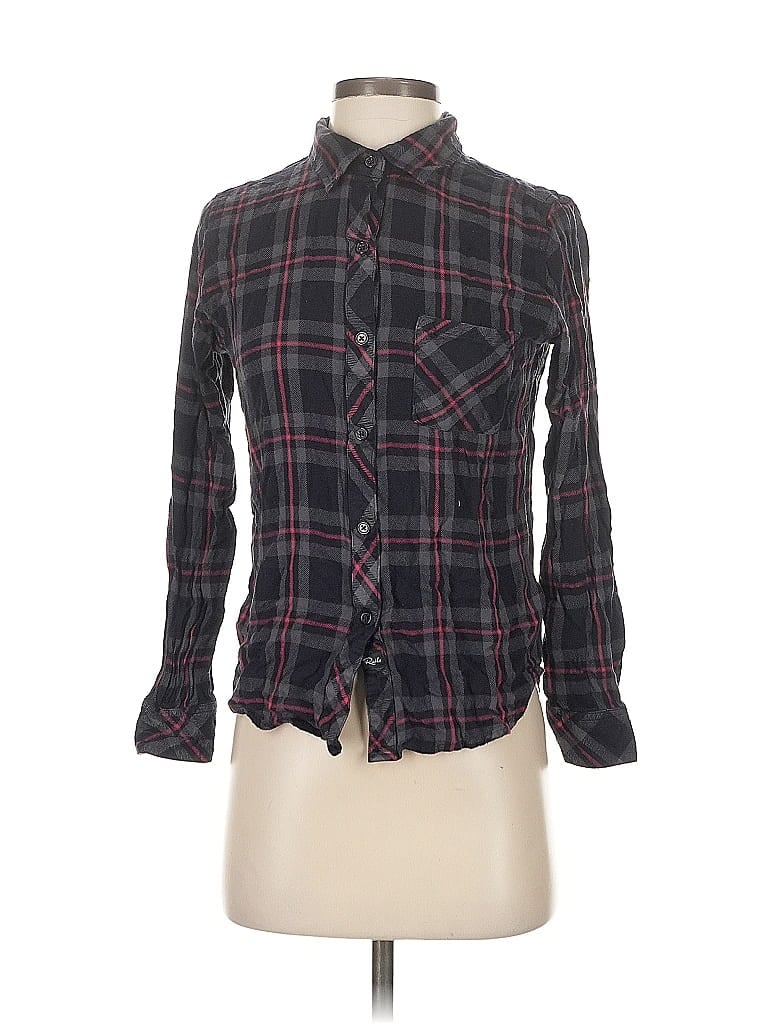 Pre-owned Rails Long Sleeve Button Down Shirt In Black