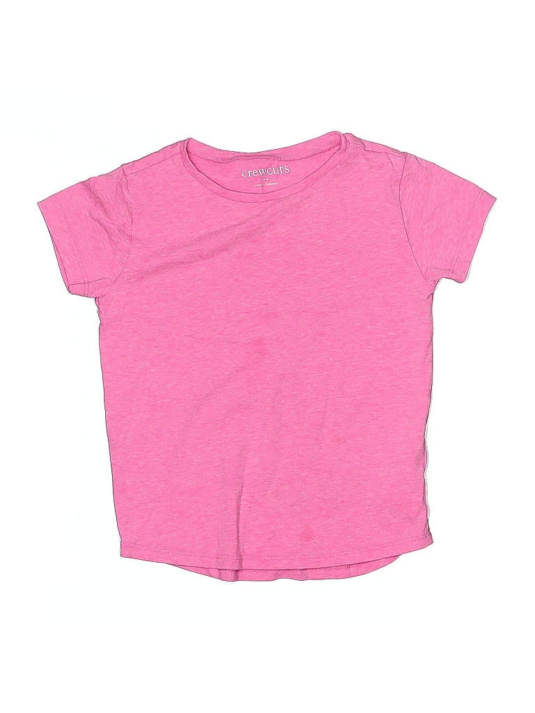 Pre-owned Crewcuts Outlet Kids' Short Sleeve T-shirt In Pink