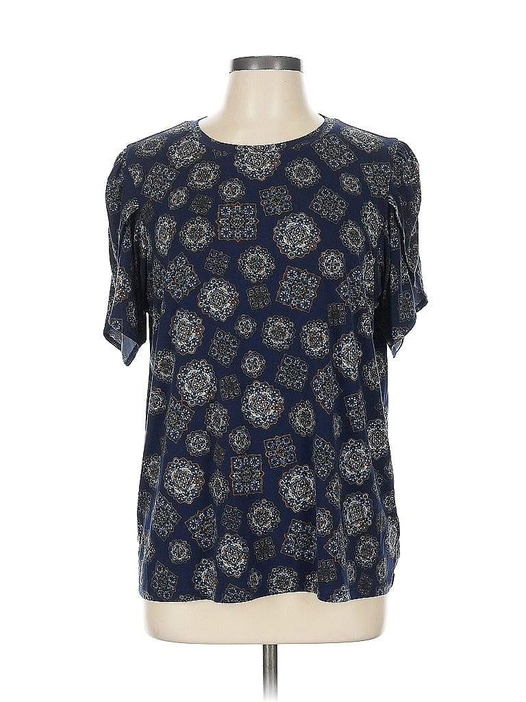 Pre-owned Michael Michael Kors Short Sleeve Blouse In Blue