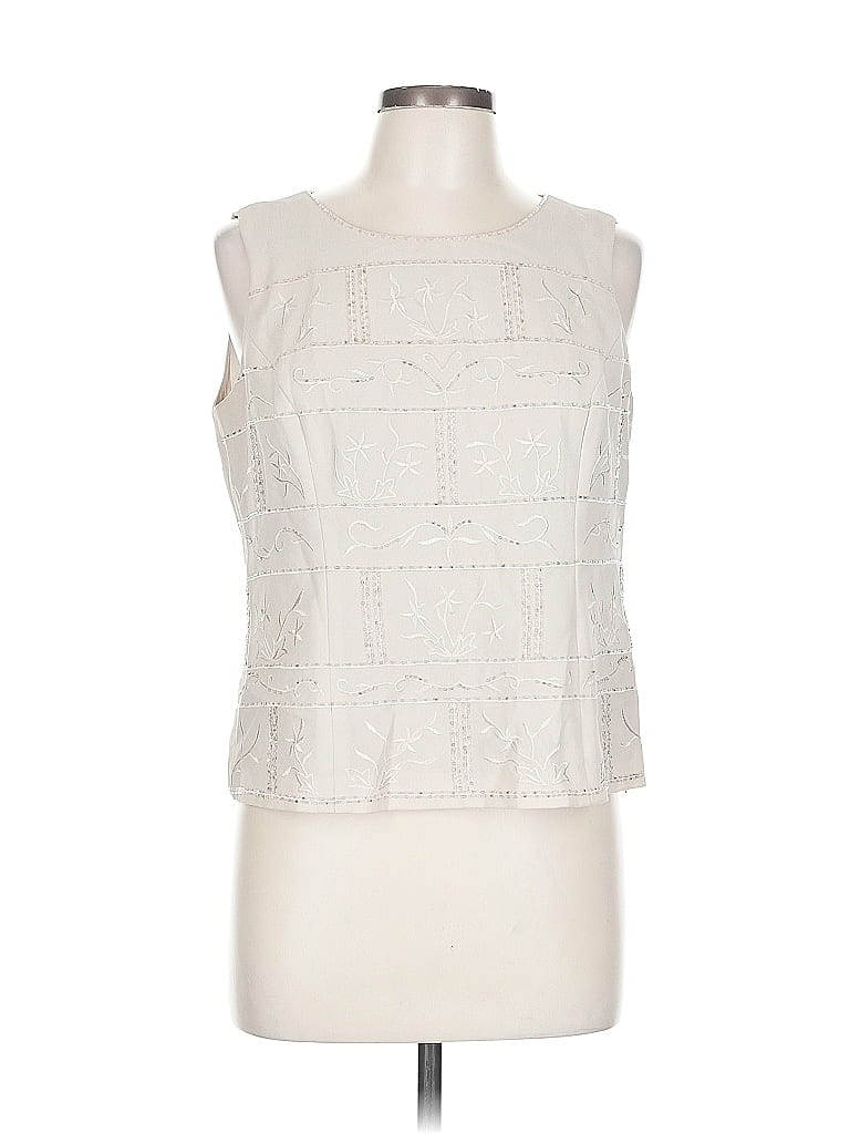 R & M RICHARDS Pre-owned Sleeveless Blouse In White