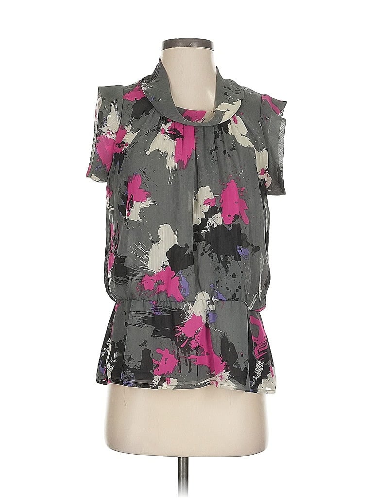 Pre-owned Xhilaration Tank Top Gray Tie Neck Tops