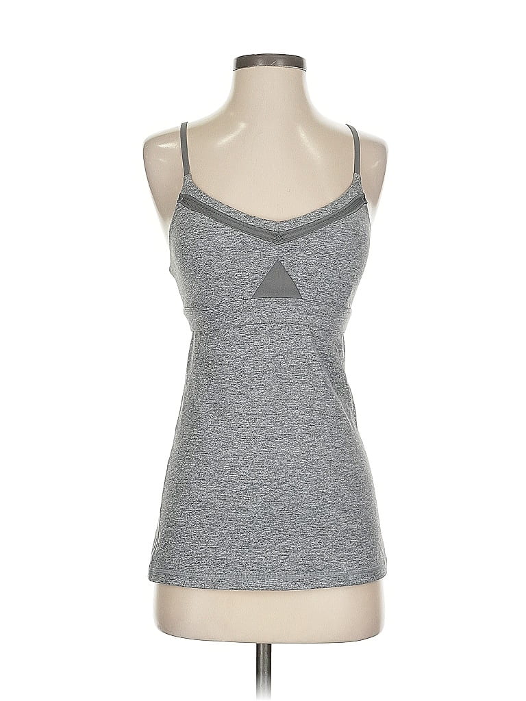 Pre-owned Lululemon Athletica Tank Top Gray Halter Neckline Tops