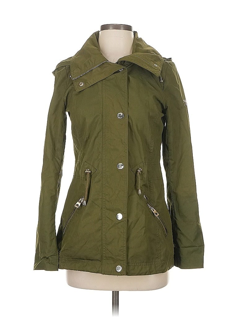 Pre-owned Guess Raincoat In Green
