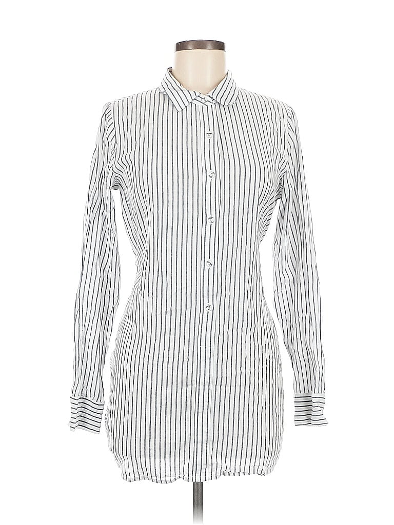 Pre-owned L'academie Los Angeles Long Sleeve Button Down Shirt In White