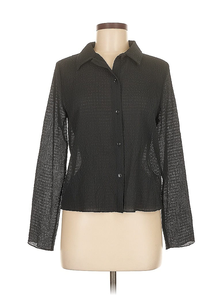 Pre-owned Primark Long Sleeve Blouse In Black
