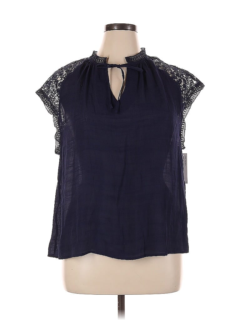 Pre-owned Zac & Rachel Sleeveless Blouse In Blue