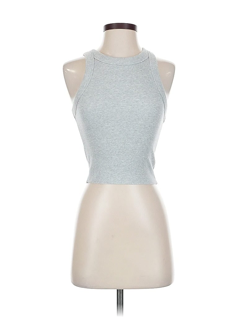 Pre-owned Aerie Tank Top Gray Halter Neckline Tops