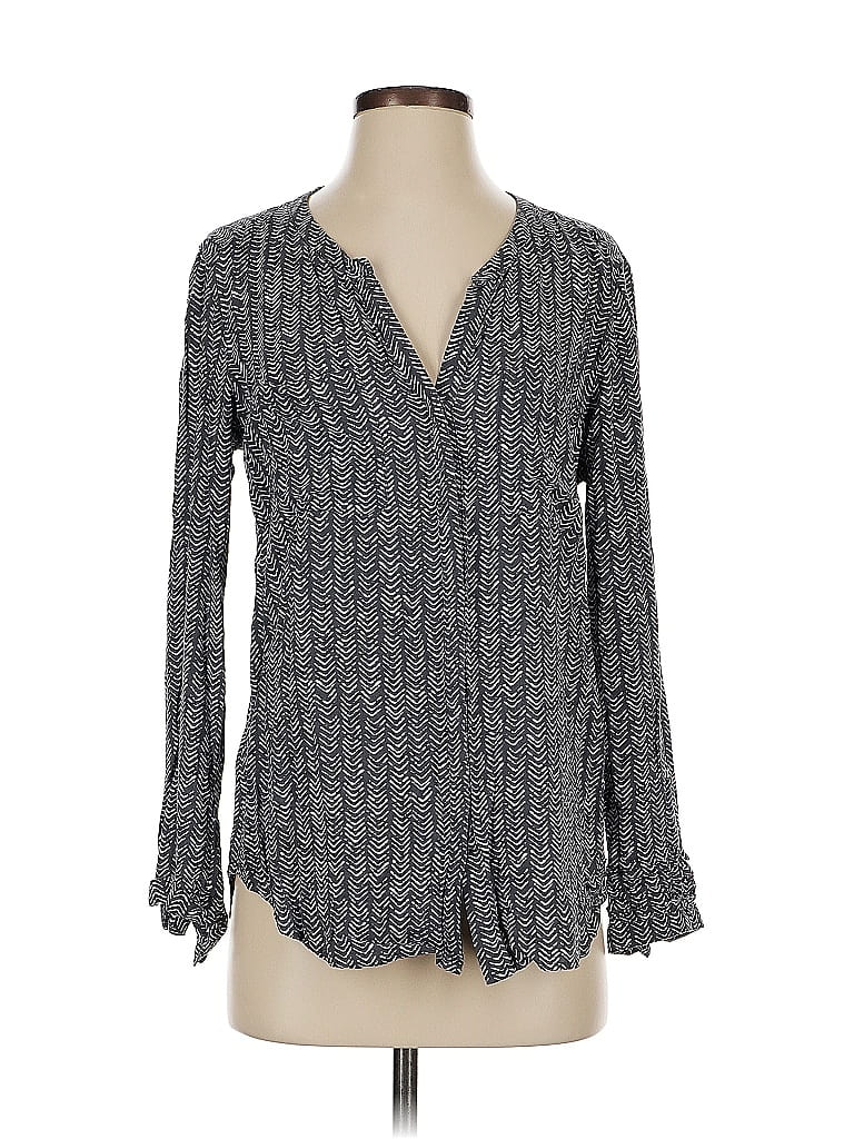 EDDIE BAUER Pre-owned Long Sleeve Blouse In Gray