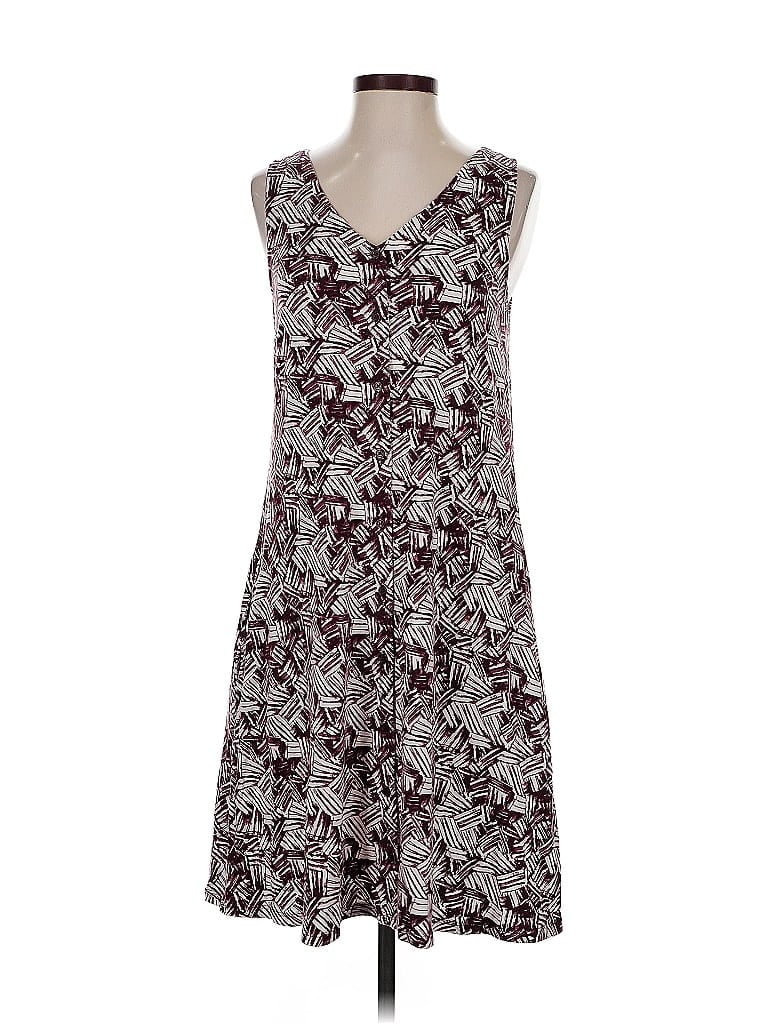 Pre-owned Garnet Hill Casual Dress In Burgundy