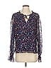 Parker 100% Polyester Blue Long Sleeve Blouse Size S - photo 1